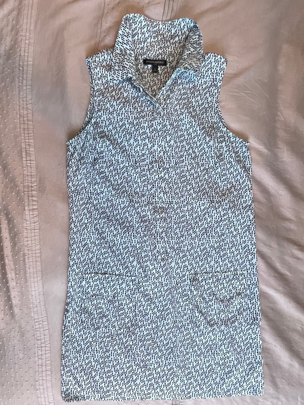 Summer! Banana Republic Sleeveless Geometric Print Shirt Dress size 6